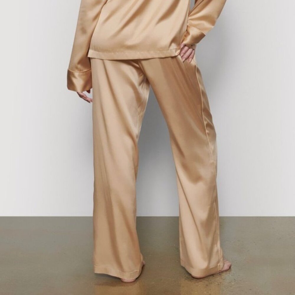 SKIMS Silk Pajama PANTS ONLY in Beige - Picture 4 of 12